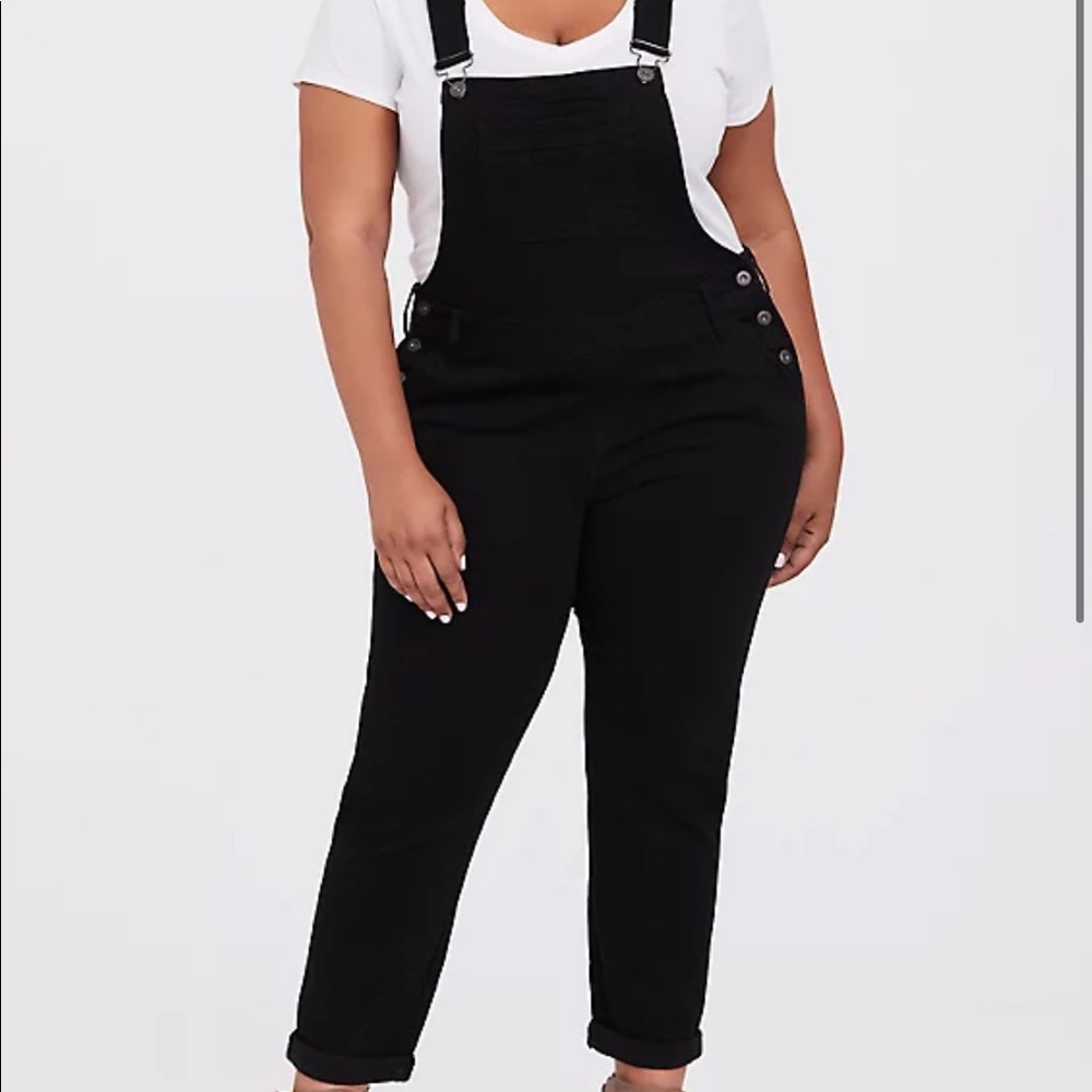 Torrid Black Denim overalls